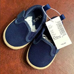 Navy blue baby slip on shoes